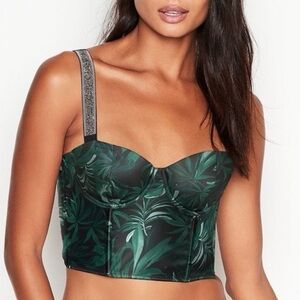 Victoria’s Secret Very Sexy Shine Strap Bra Sz 38D Lightly Lined Tropical Print